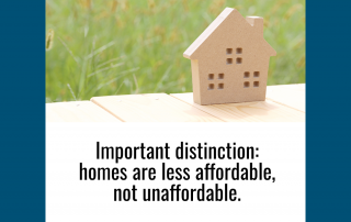 Erin King REALTOR Blog less affordable not unaffordable